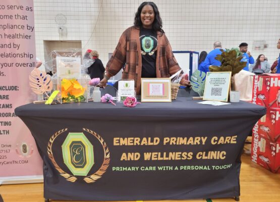 Banner made for woman's stand