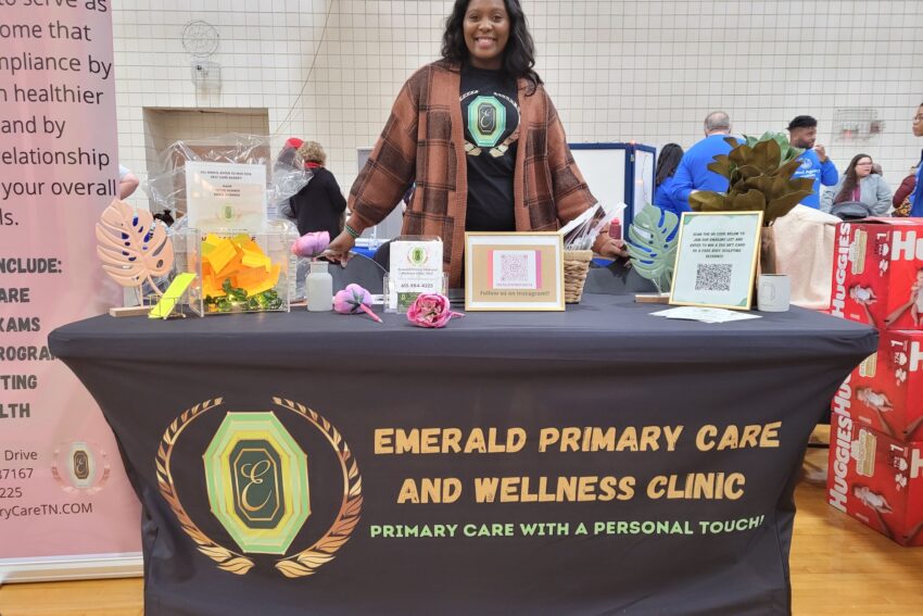 Banner made for woman's stand