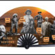 "Black History hand clack fan featuring historic Black cowboys and pioneers."